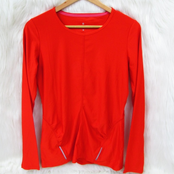 Athleta Tops - Athleta Wildly Wick It Red Long Sleeve Top C16